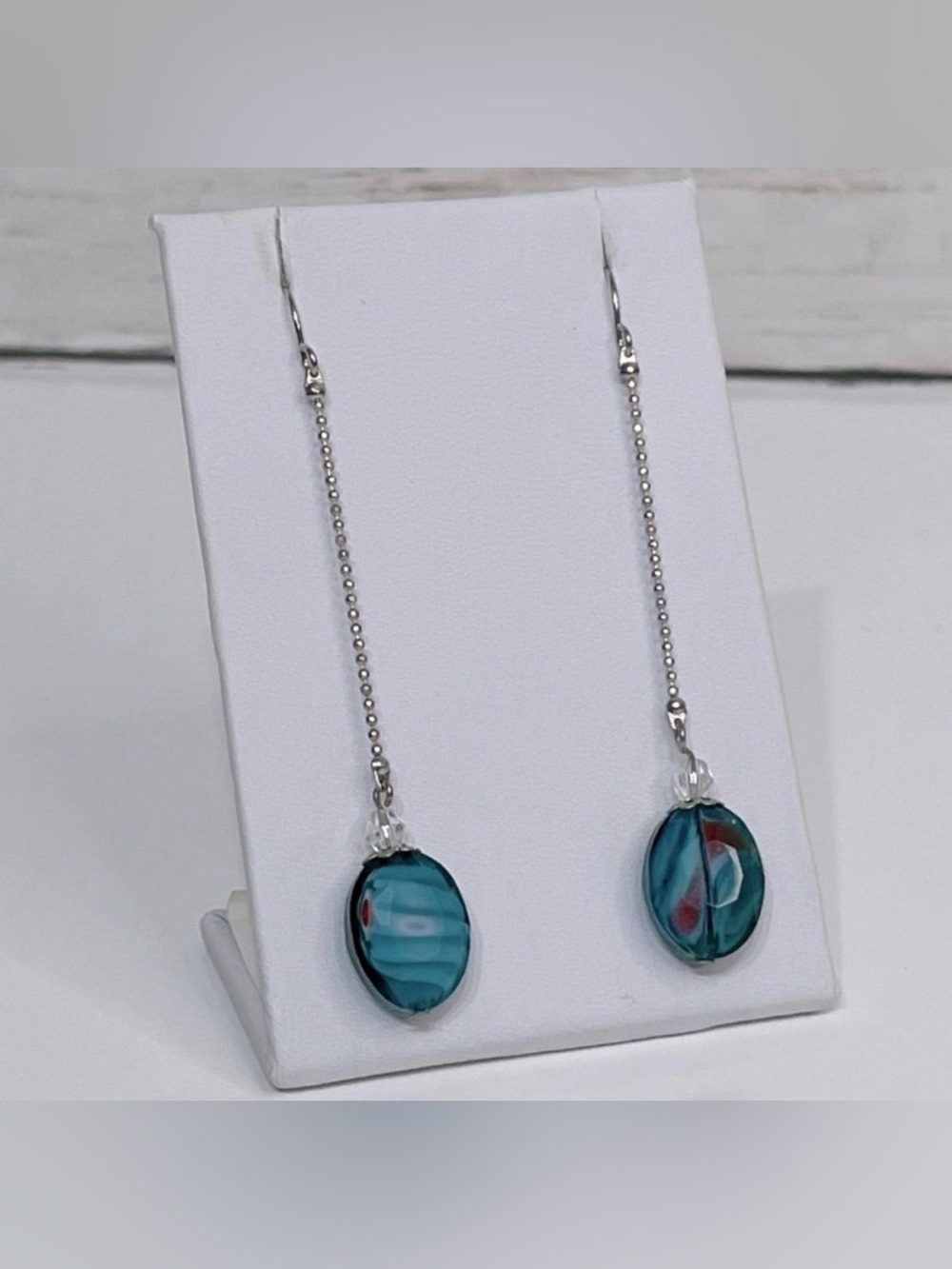 NEW Turquoise Swirl Stone Drop Earrings